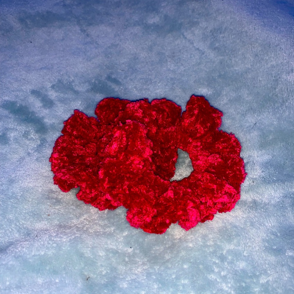 Homemade crochet scrunches
